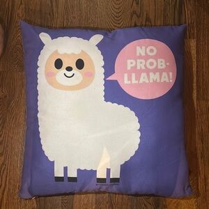Purple Llama Pillow with Pink Accent